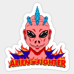 Alien Fighter Sticker